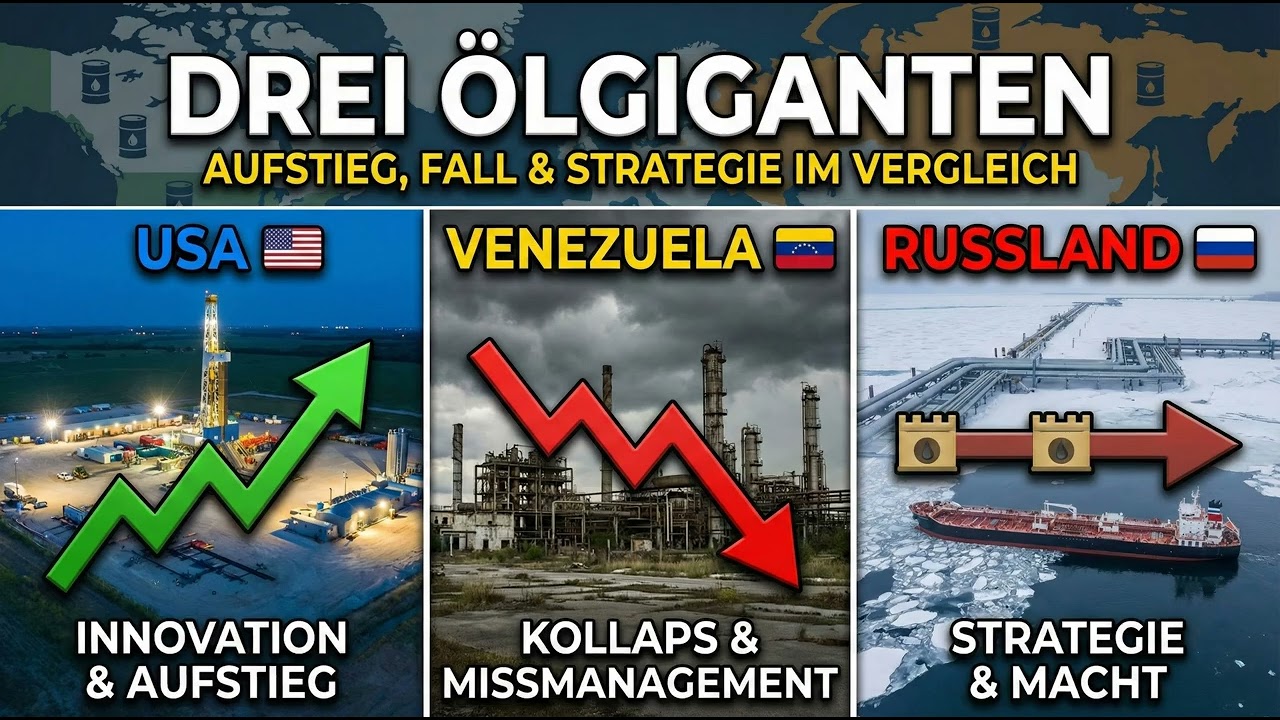 Drei Ölgiganten im Vergleich: Aufstieg (USA), Fall (Venezuela) & Macht (Russland) [PODCAST]
