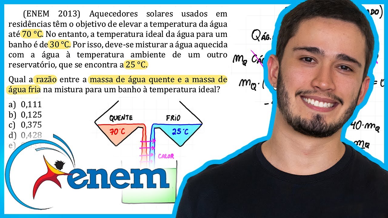 ENEM 2013 - Aquecedores solares usados em residências têm o objetivo de elevar a temperatura da água