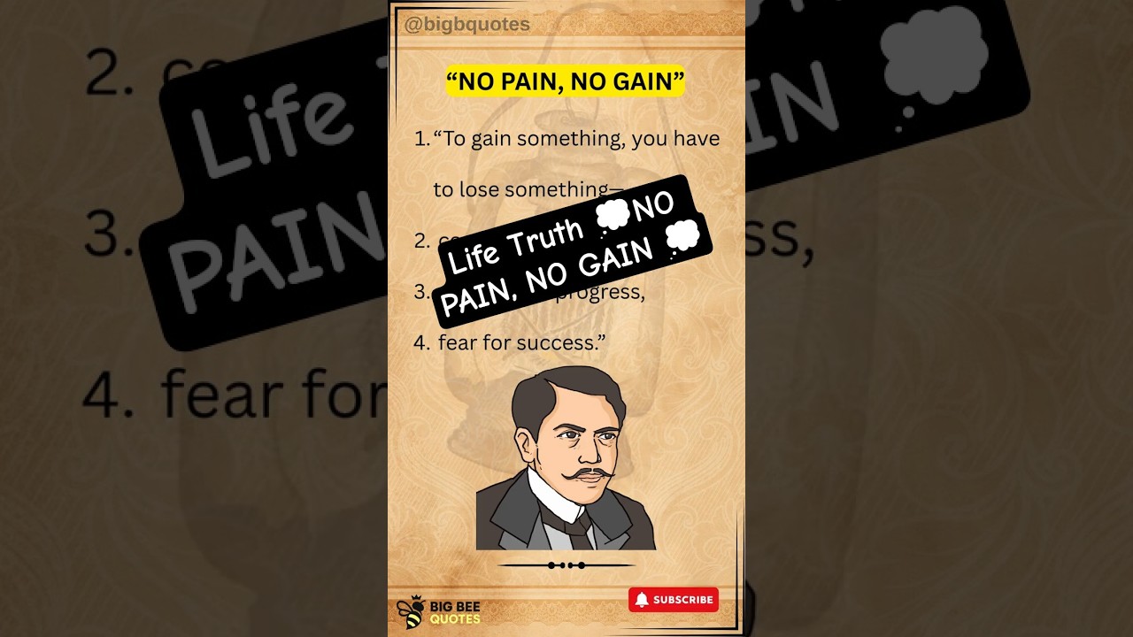 Life Truth 💭NO PAIN, NO GAIN 💭