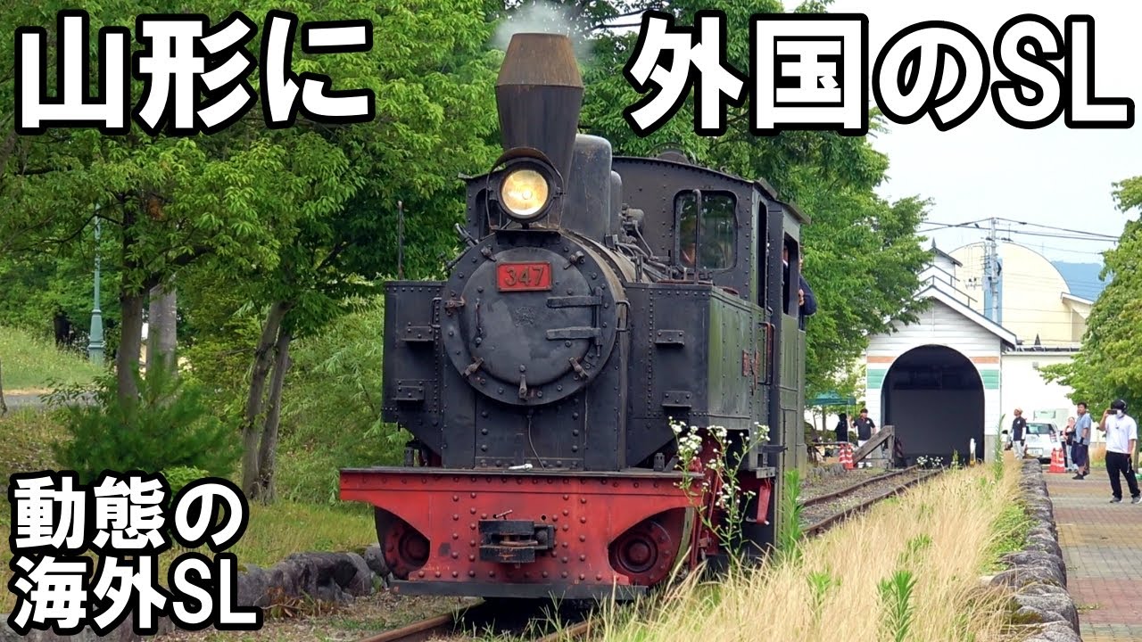 【SLを見る】幻の蒸気機関車 - 動態の海外SL「いもこ列車」 (山形県 谷地軌道 河北中央公園)