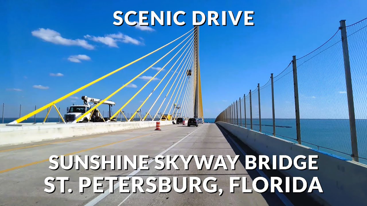☀️ Drive the Sunshine Skyway Bridge! 🌉 | St. Pete, FL in 4K #SkywayBridge #StPetersburg