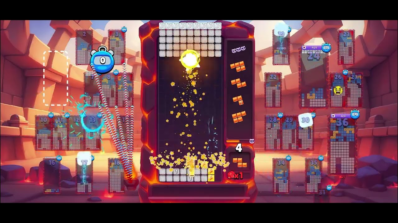 Strange Block – Massive 36 Players Same-Screen Battle Gameplay.