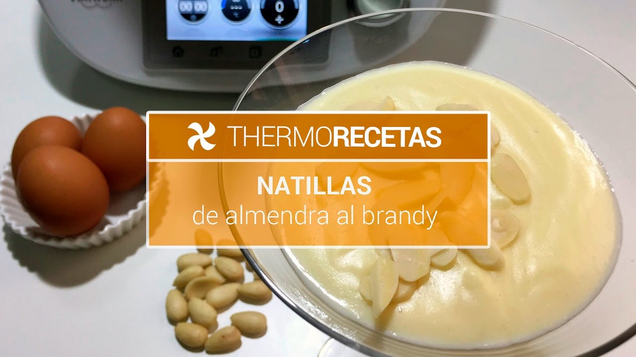 Natillas de almendra al brandy Thermomix