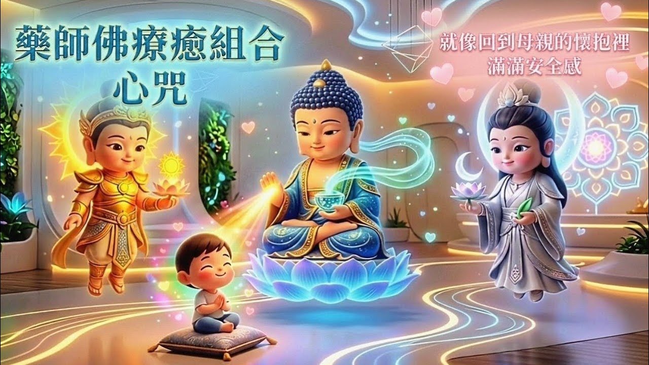 💗給自己滿滿的安全感！陪你在愛中入睡 ｜藥師佛・日光月光菩薩・十二藥叉大將心咒 | 有一種愛是二十四小時都在、像被輕輕擁抱的療癒音樂
