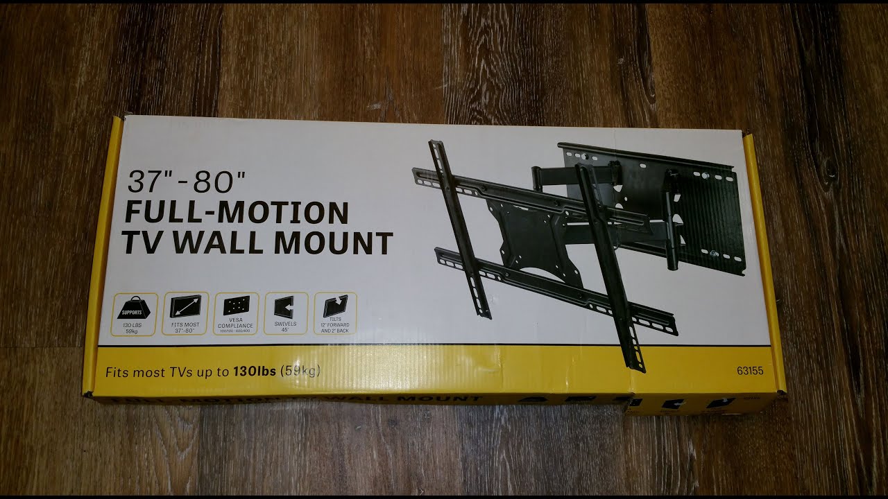 Установка настенного кронштейна для телевизора Harbor Freight 63155