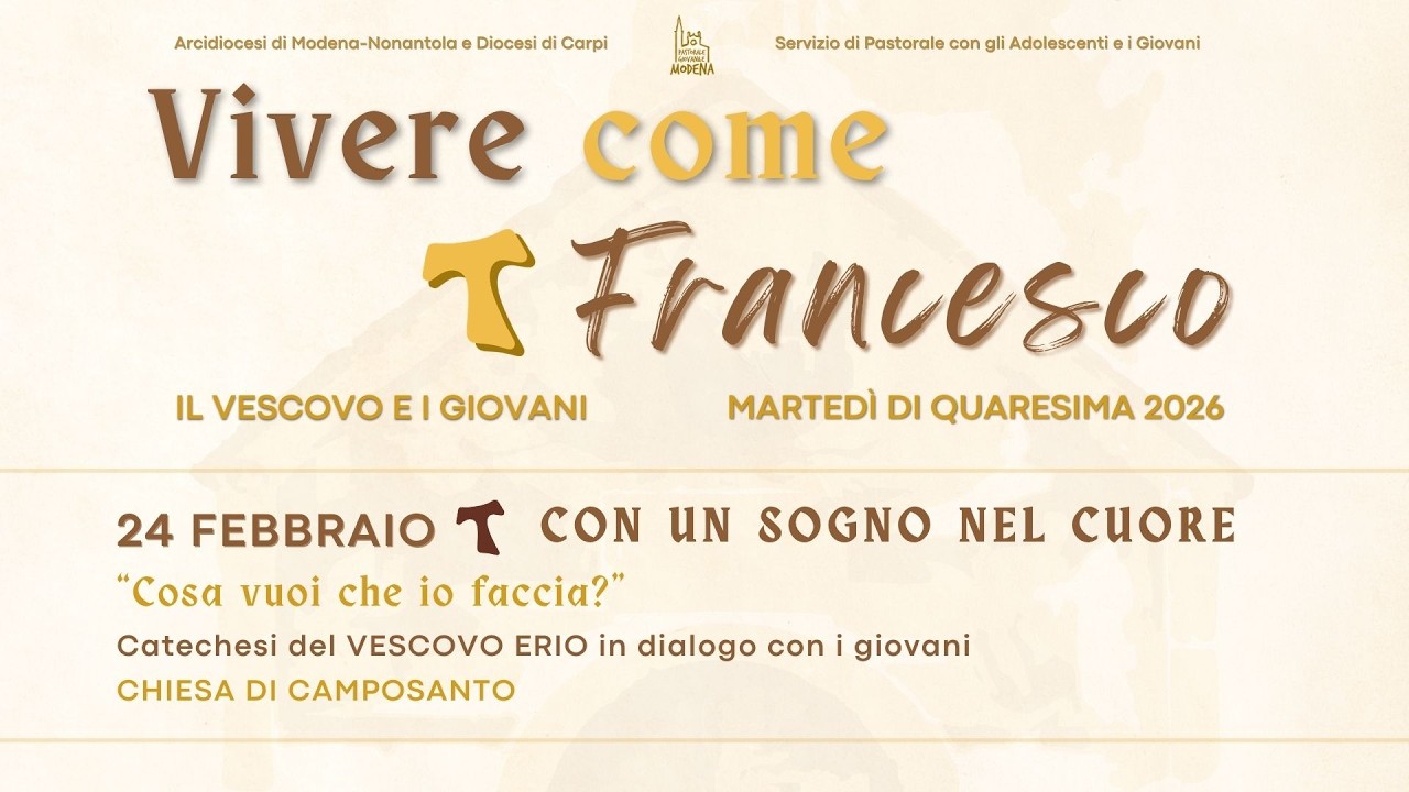 🤝 Vivere come Francesco 👣  💭 Con un sogno nel cuore💭