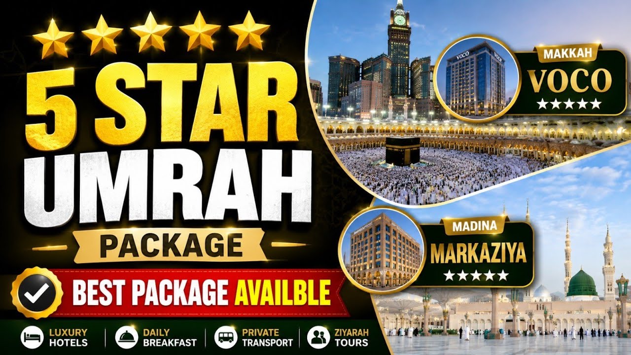 5 Star ⭐ Umrah Package June 2026 | Best Umrah Package In Karachi Pakistan 