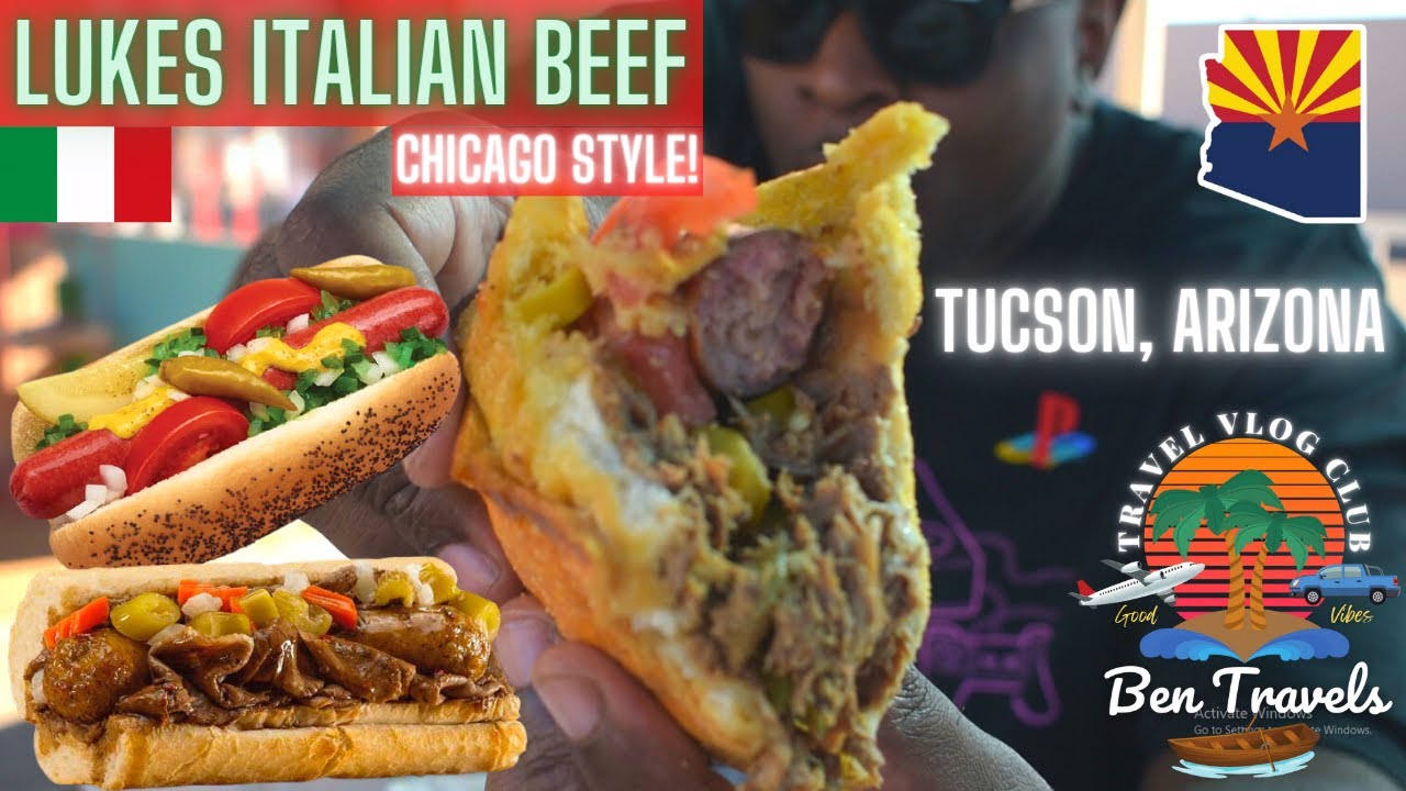 Eating at Luke's Italian Beef in Tucson, Arizona | World's Best Sandwich | Chicago Italian Beef