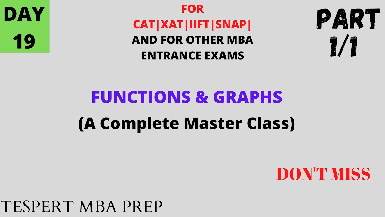 CAT 2022 | Functions and Graphs ( Complete Masterclass with Short Cuts )