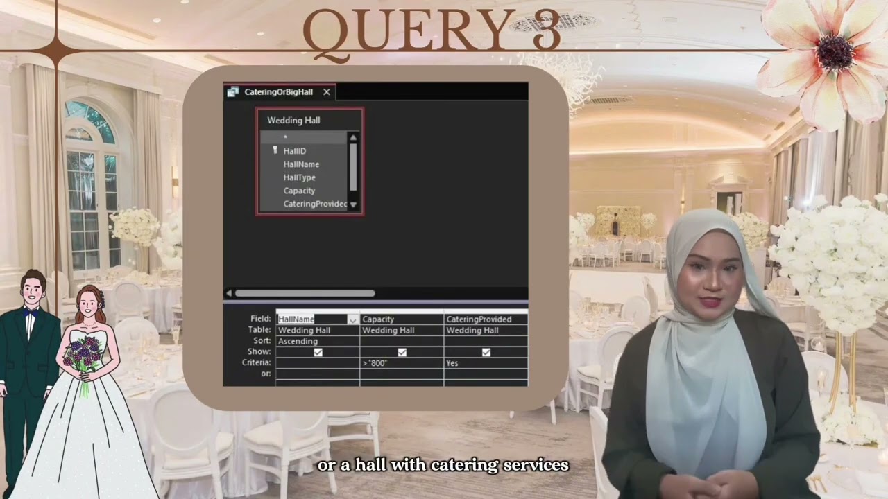 BTM510 MICROSOFT ACCESS WEDDING ORGANIZATION VIDEO PRESENTATION