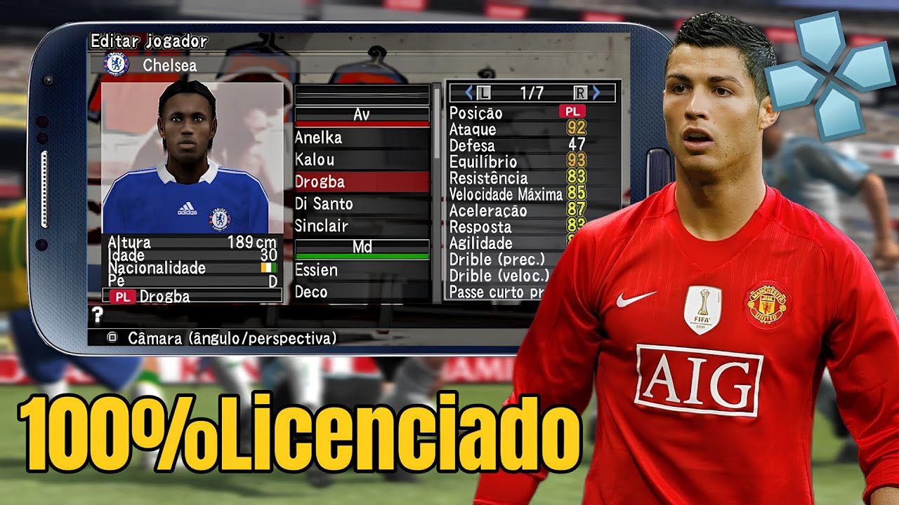 Pes 2009 licenciado para ppsspp🔥/Link direto/Mediafire/PPSSPP