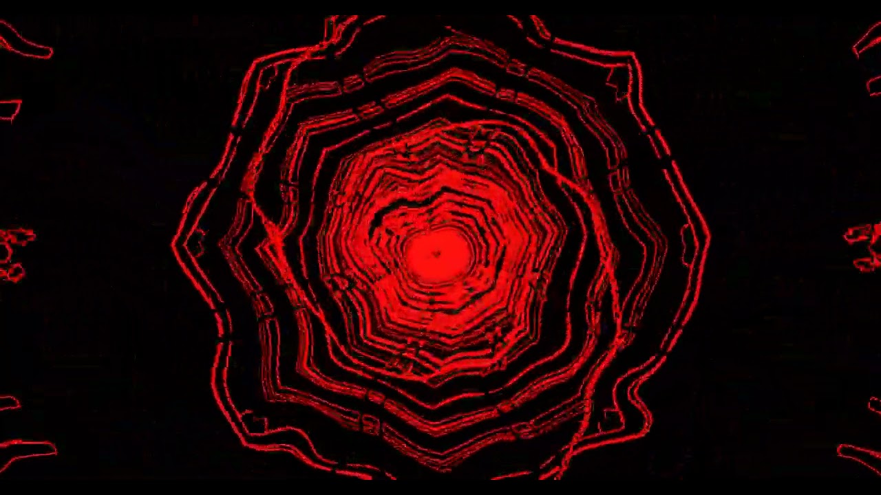 10 hours Glowing Red Circuit Tunnel Screensaver 4K UHD 60fps Vj loop