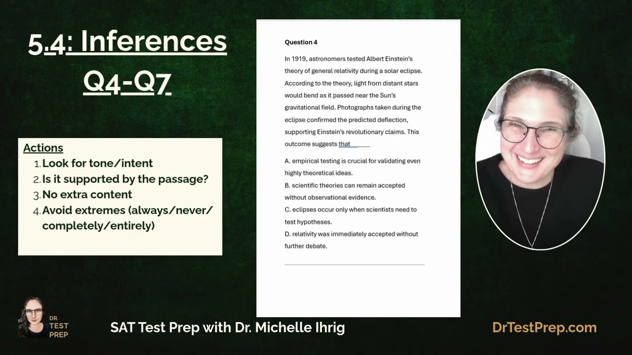 SAT Чтение 5.4: Умозаключения - HeyDrTestPrep.com