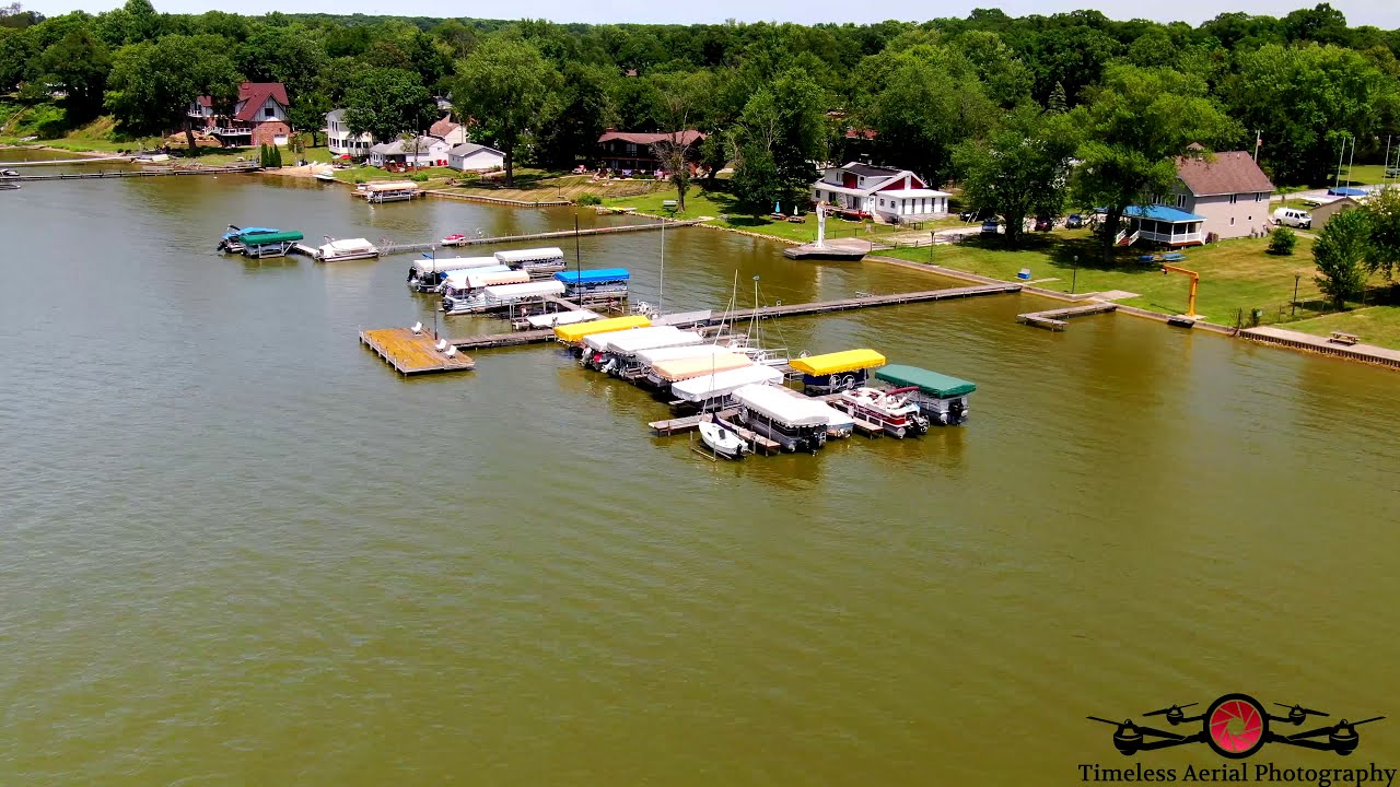 Cedar lake, Indiana Summer Lake Tour 4K Drone Footage