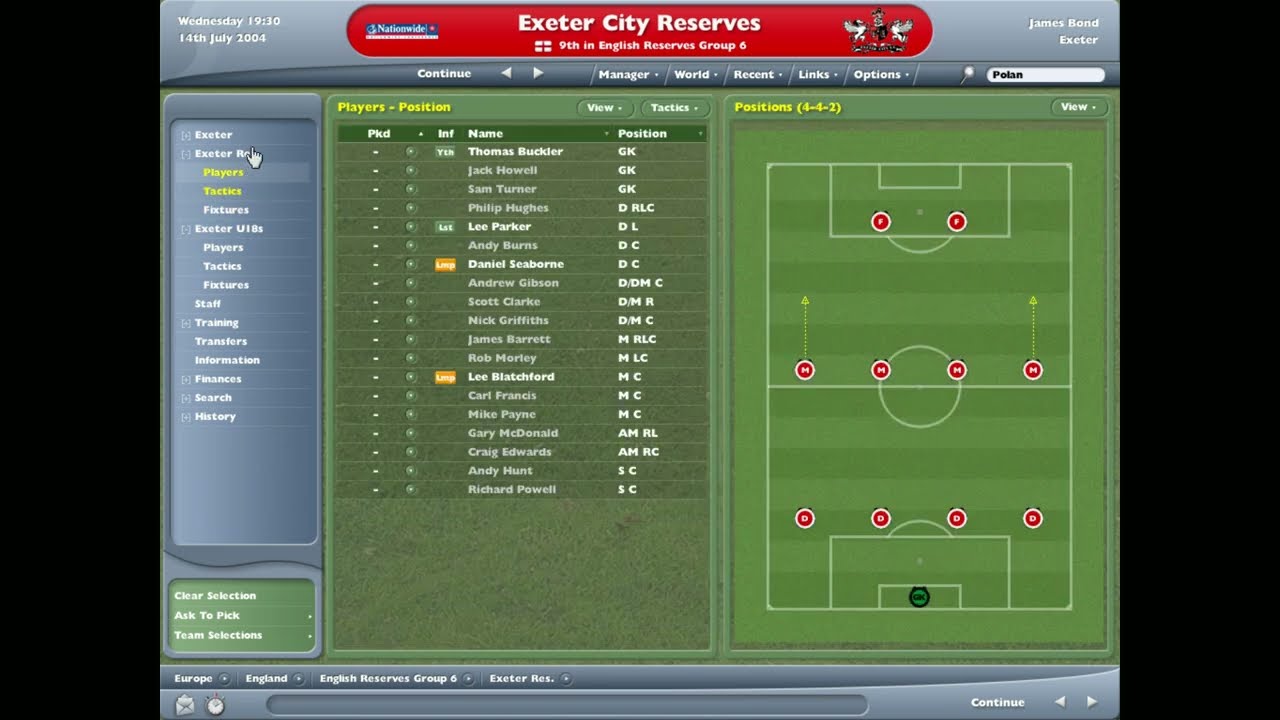 Football Manager 2005 Unemployed - EPL Part 1 - Exeter