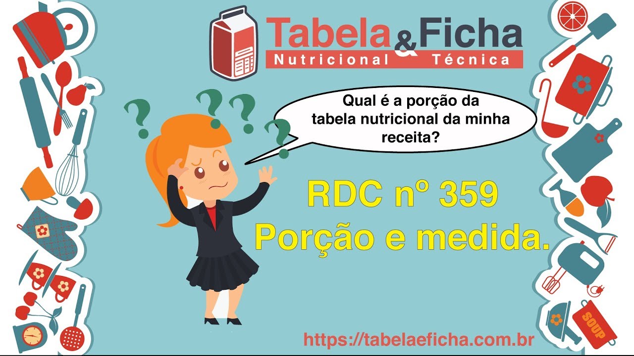 Por&ccedil;&atilde;o correta na sua tabela nutricional