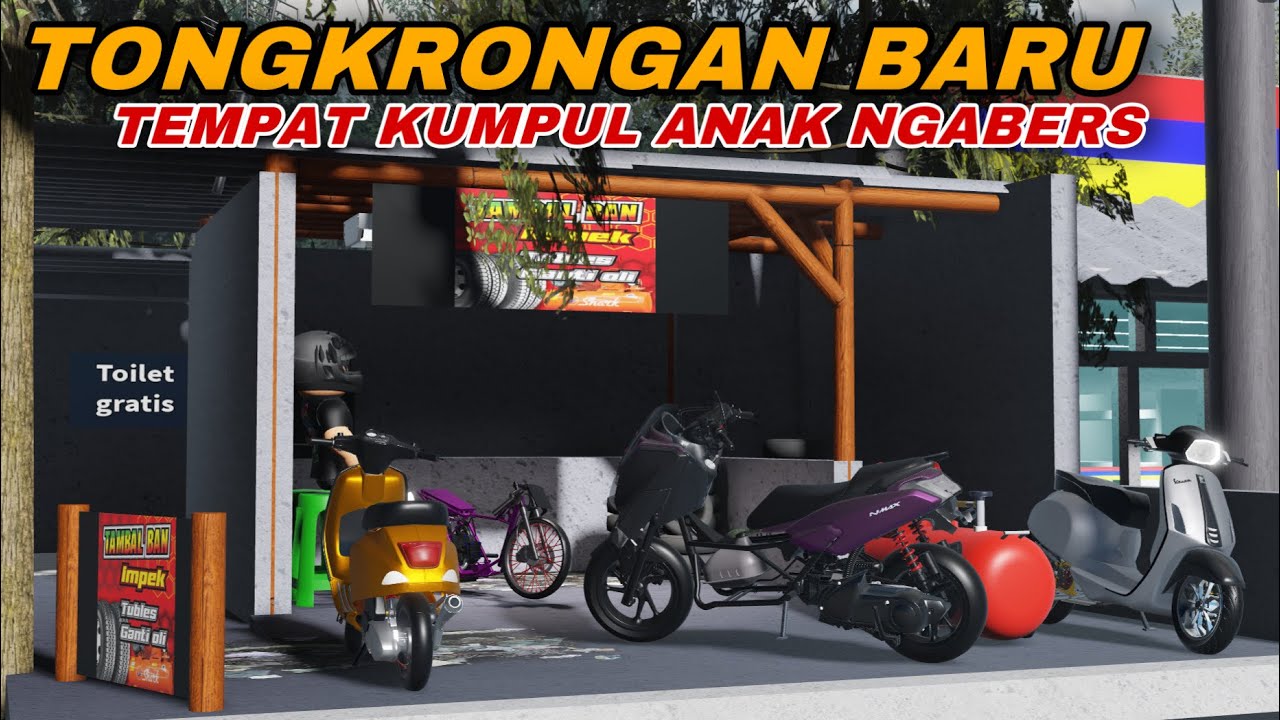 Tongkrongan baru nih Vespa,nmax,drag masok🫡 | Tempat Ngumpulnya anak ngabers | Roblox Indonesia