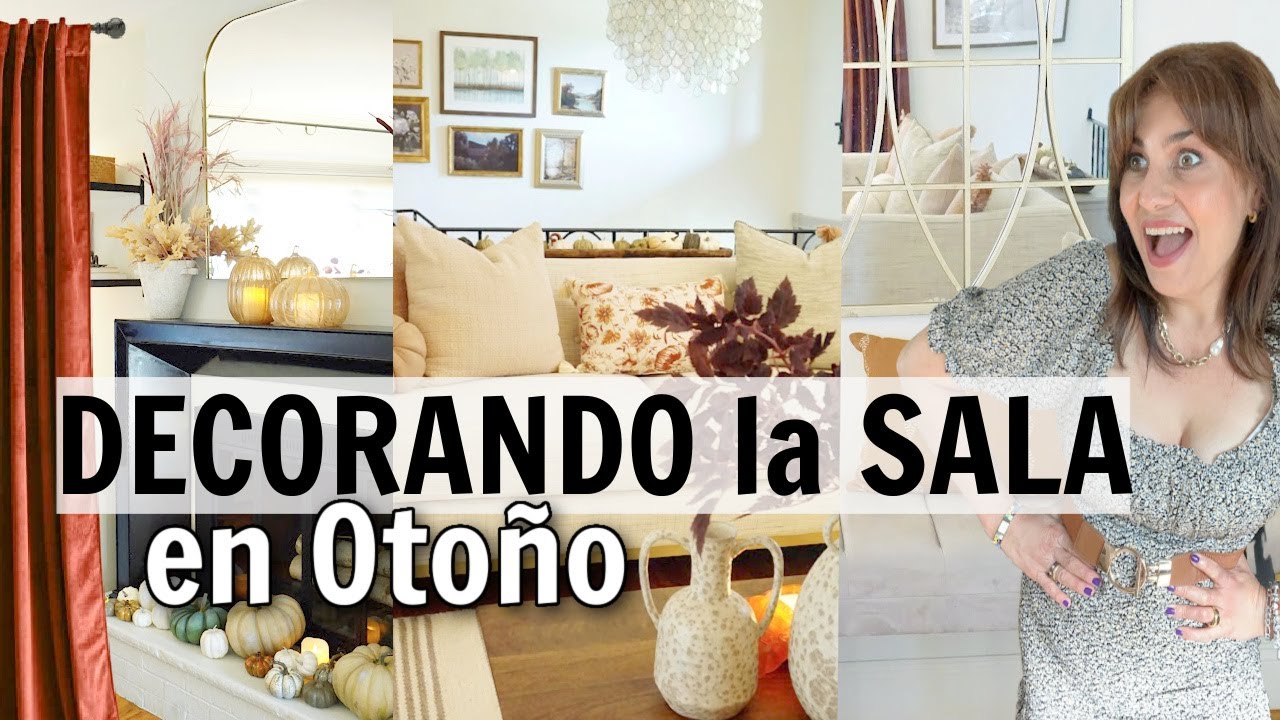 DECORACIÓN de la SALA EN OTOÑO Orgánicamente Elegante !🍁IDEAS PARA DECORAR | Fall Living Room Decor