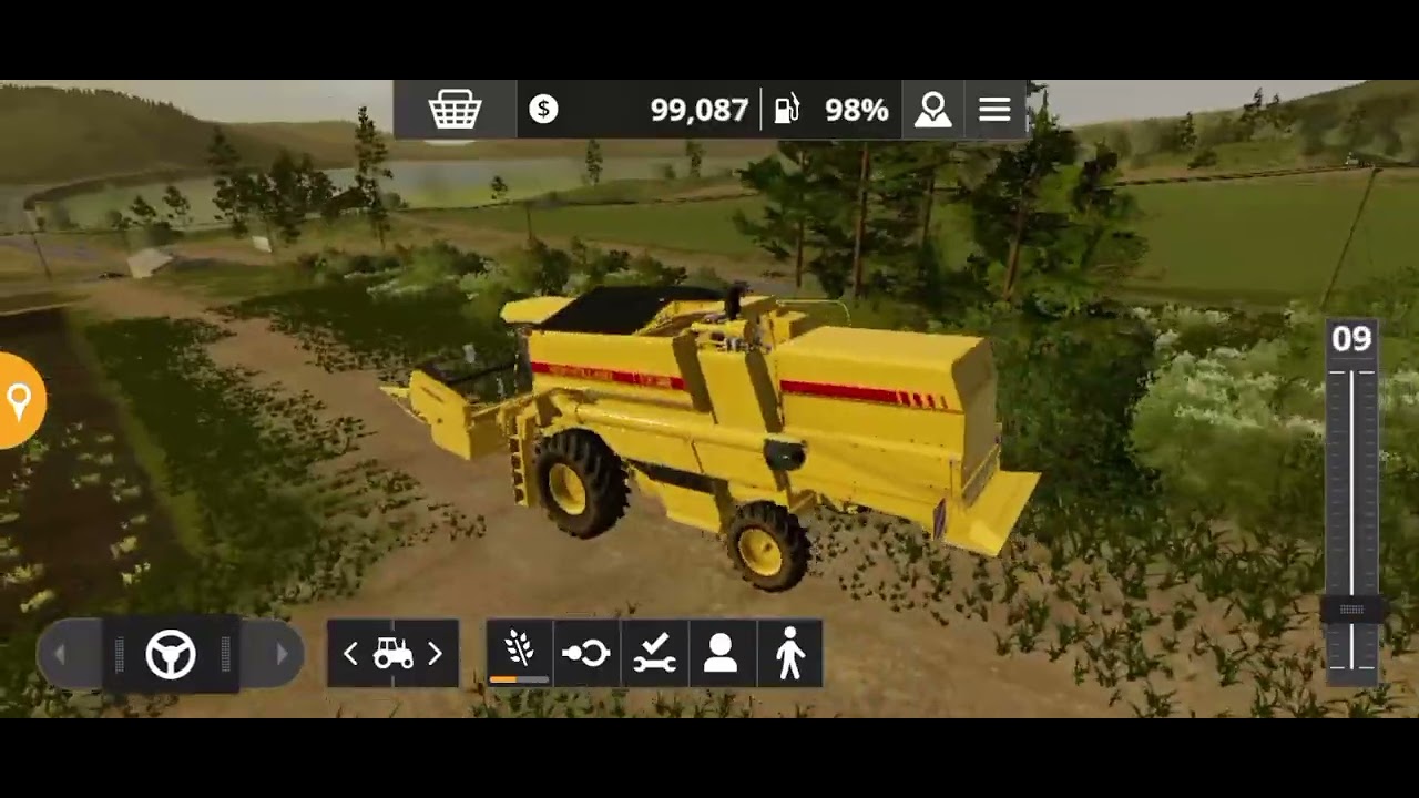 Farming simulator 20 harvesting wheat and preparing field for next sowing