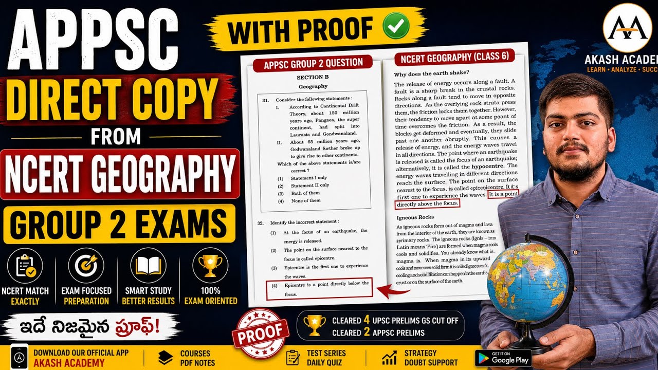 APPSC GROUPS GEOGRAPHY SOURCES | Akash Academy | Samyak sir |