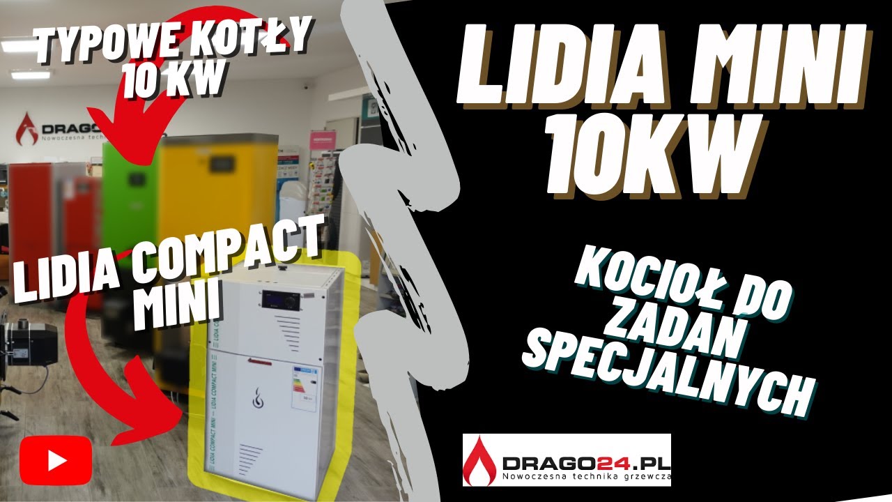 Najmniejszy kocioł na pellet Lidia Compact 10 kW- Drago24 Świdnica