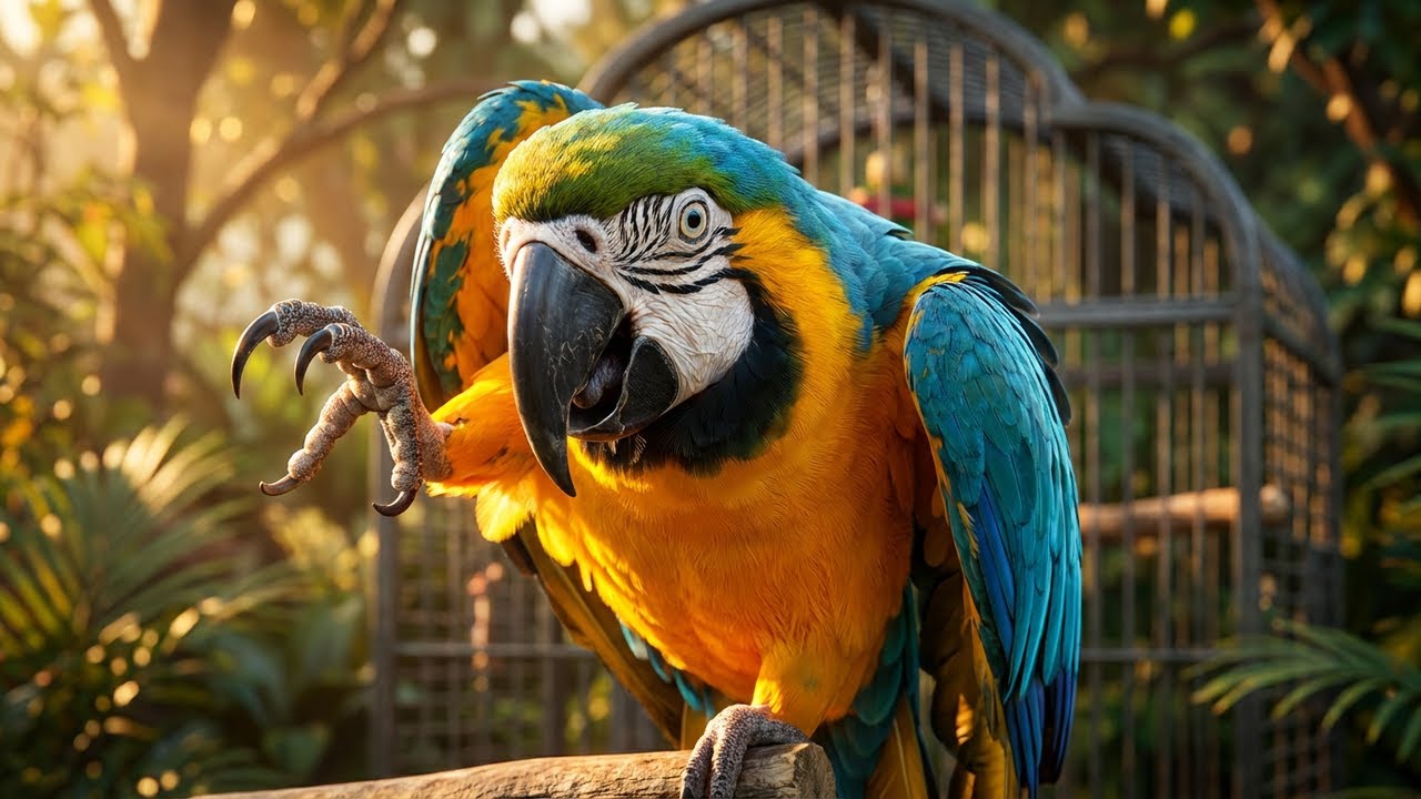 Live from the macaw aviary