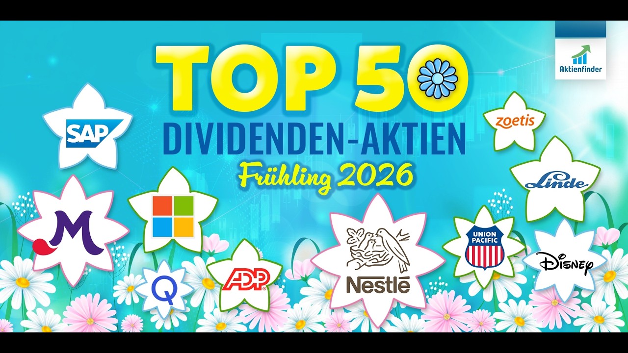 Top 50 Dividenden Aktien der Aktienfinder-Community!