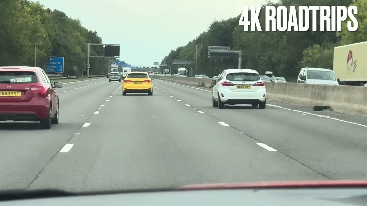 4K RoadTrips : Driving Through UK Highway | Countryside