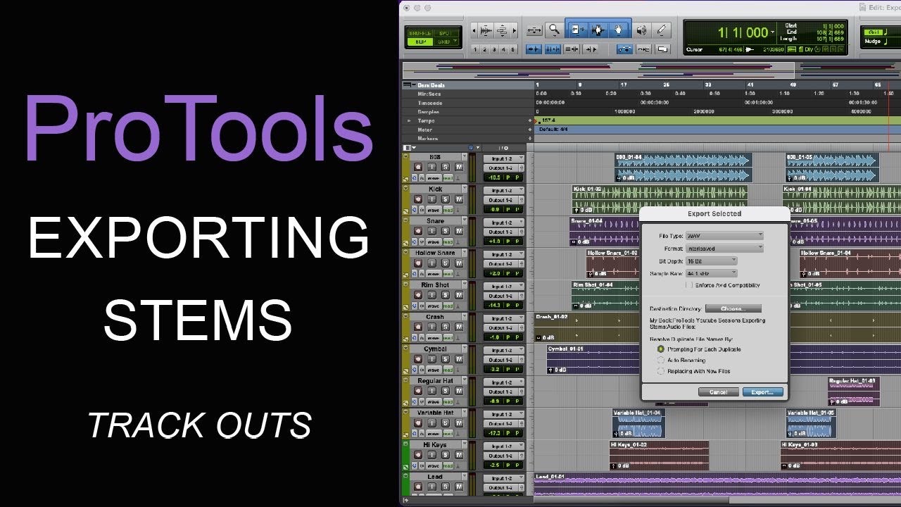ProTools Exporting Stems | How to Export Stems/Track Outs