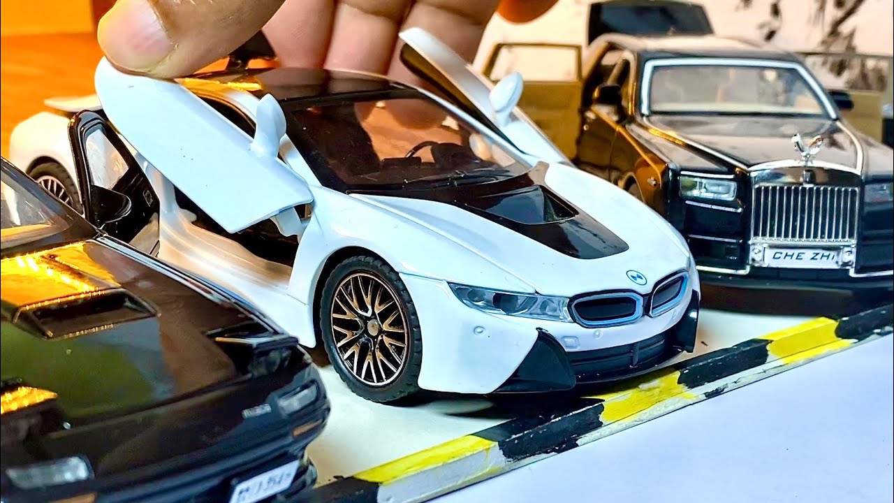 Luxury Diecast Model cars Collection - Rolls Royce Phantom, BMW i8 & Mazda Rx7