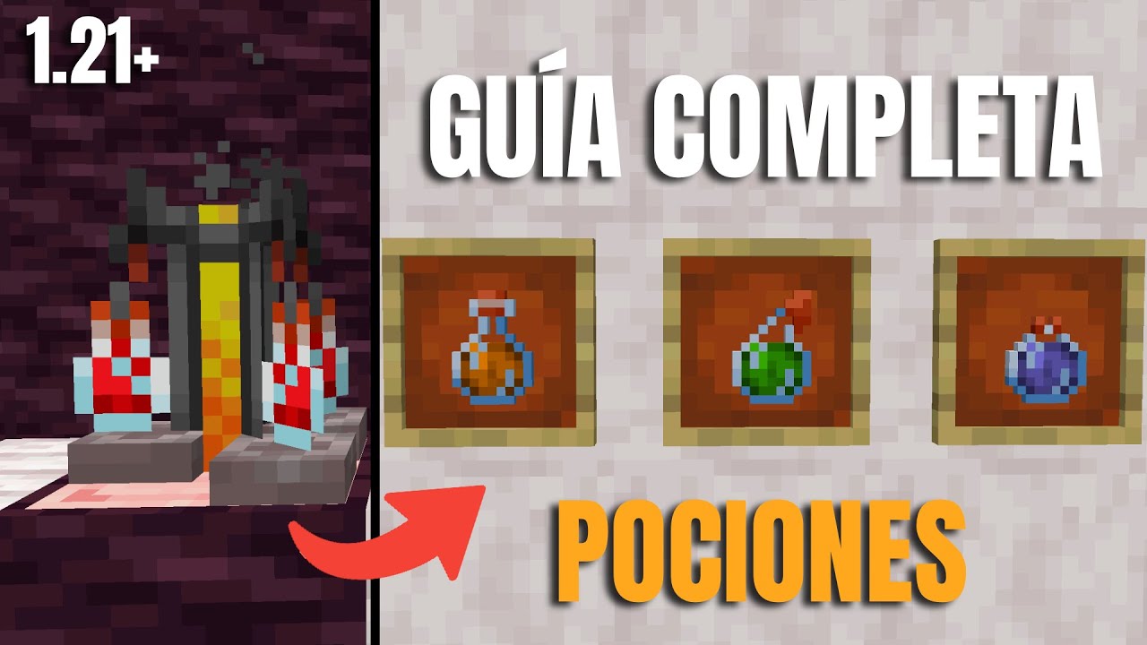 GUIA Completa de POCIONES de MINECRAFT 1.21 - Cómo hacer TODAS las pociones en Minecraft
