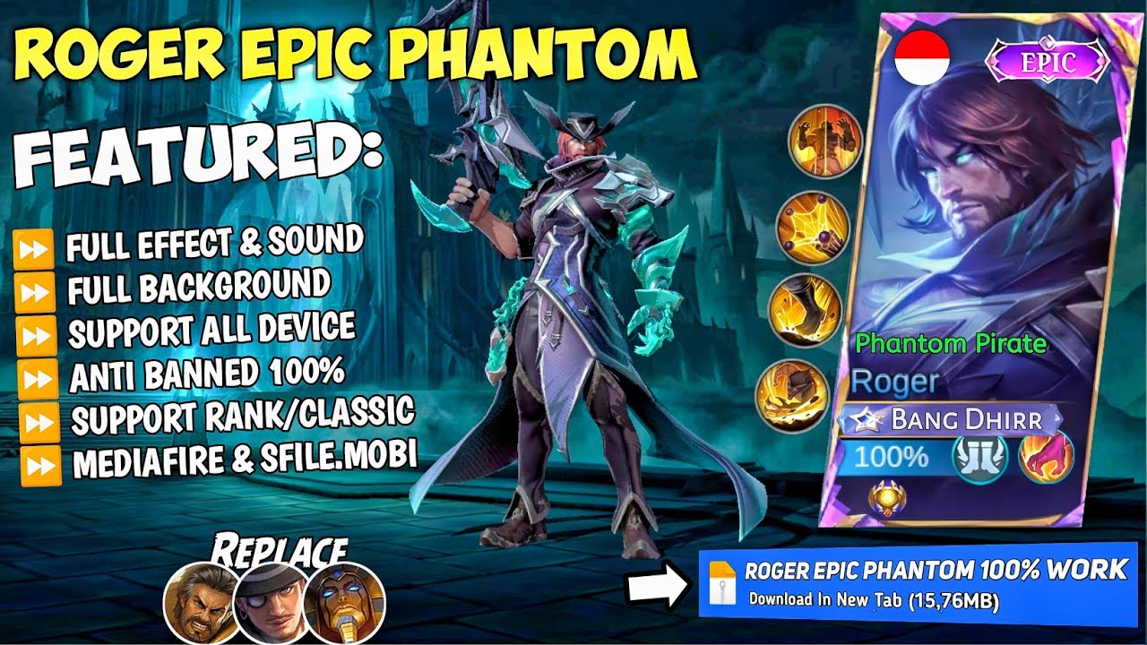 UPDATE | NEW Script Roger Epic Phantom Pirate No Password | Full Effect & Sounds | Lastest Patch