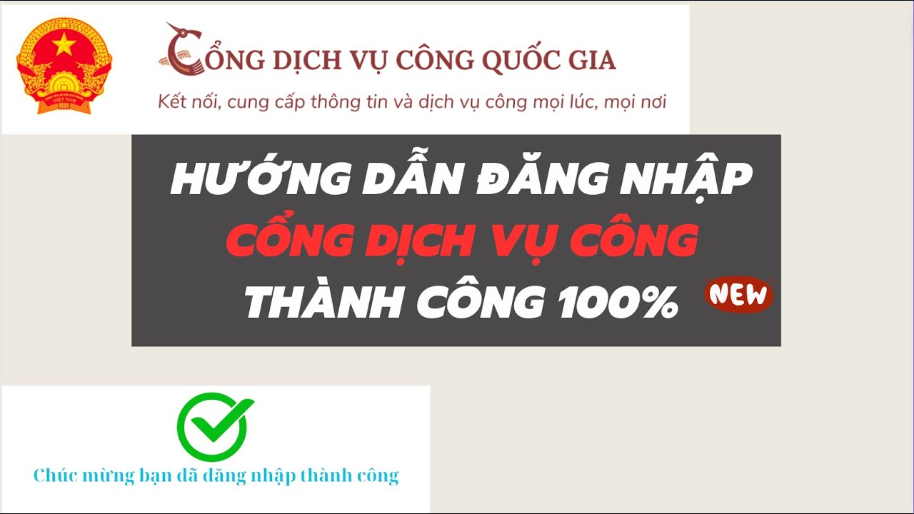 Hướng dẫn đăng nhập Cổng dịch vụ c&ocirc;ng quốc gia, th&agrave;nh c&ocirc;ng 100%