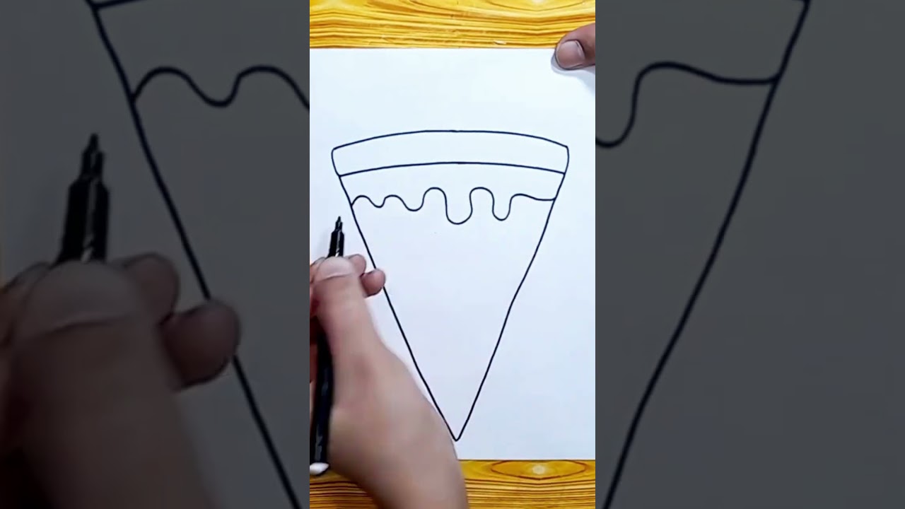 Yummy pizza slice drawing #viral #shorts #ytshorts #pizza #drawing #tasty #easy@drawingartbyharis