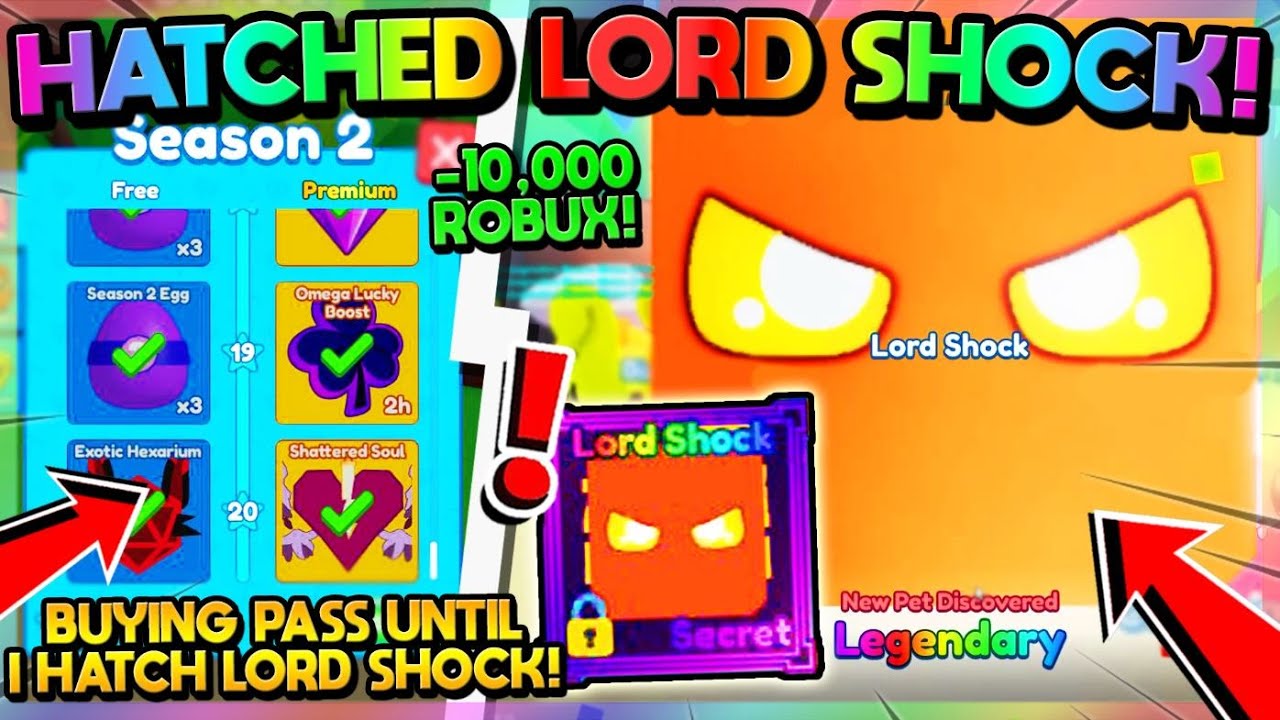 💸BUYING GOLD PASS UNTIL I HATCH *LORD SHOCK* SECRET!! - Mining Simulator 2 (Roblox)