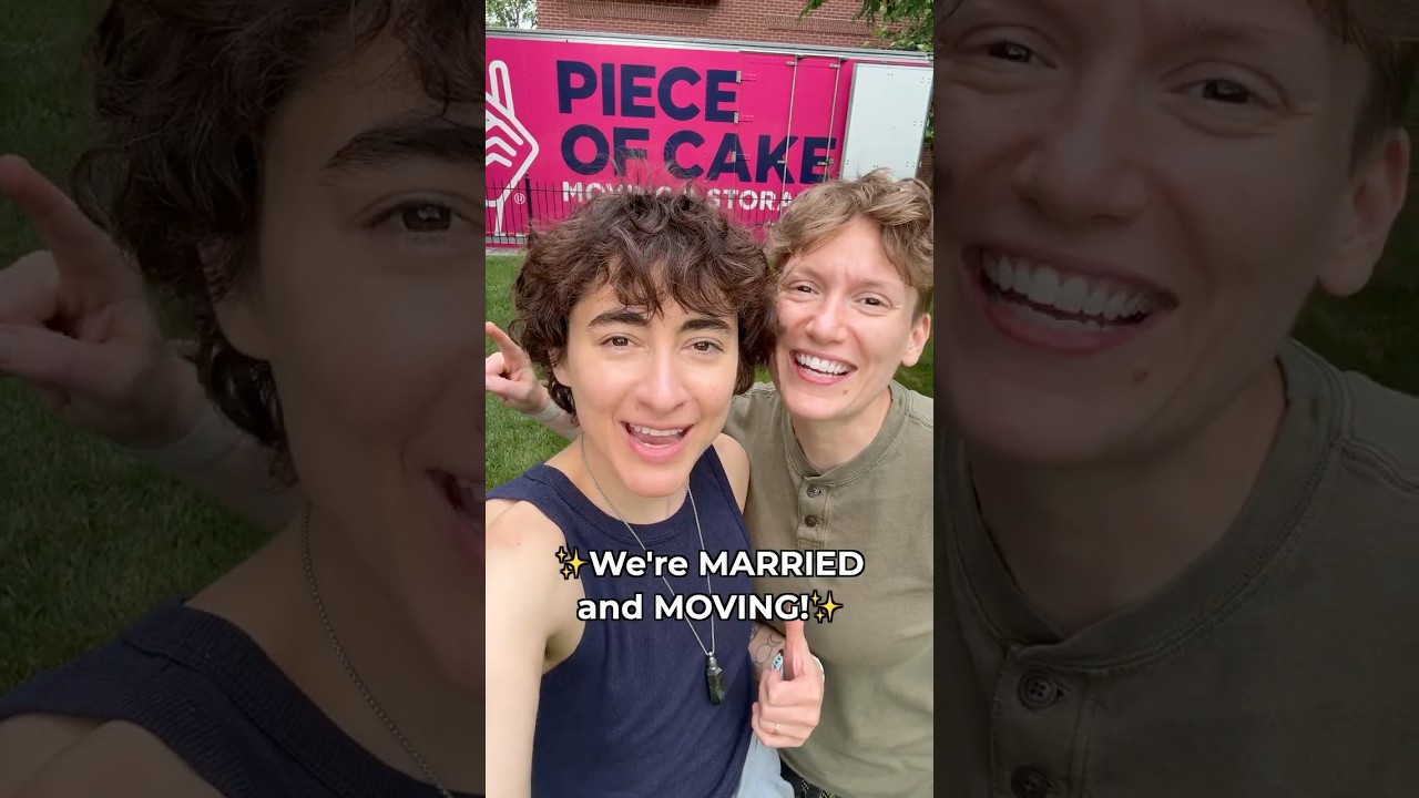 🏳️&zwj;🌈when 2 nonbinary newlyweds MOVE during PRIDE MONTH!🥳💙FOLLOW @barrierose & @adesso.laurenzo