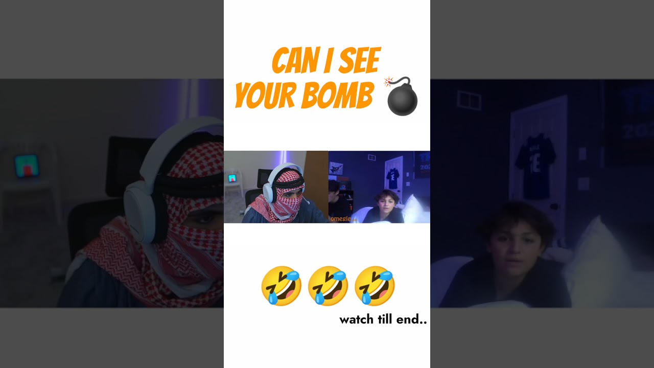can I see your bomb 💣 🤣 #shorts #short #funny #omegle #comedy