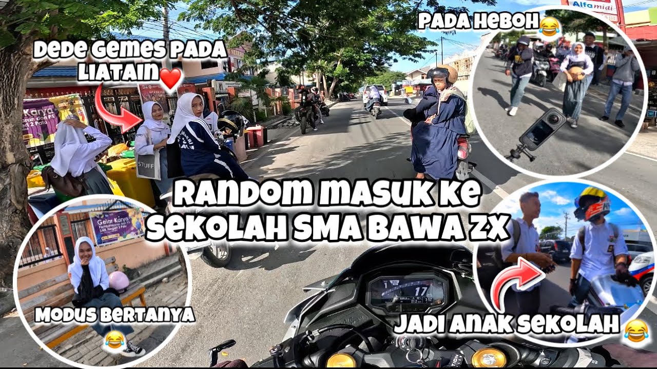PAKE BAJU SMA❗️RANDOM MASUK KE SEKOLAH-SEKOLAH 🤣 DEDE GEMES PADA LIATIN || Indonesia Motovlog (140)