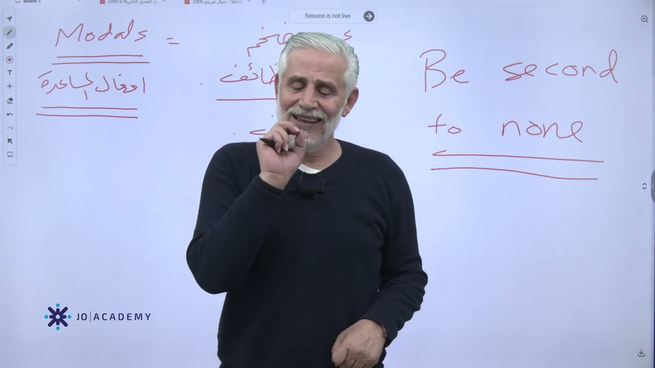 الحصة رقم 1 بداية الوحة السادسة   Modals and Related verbs 1