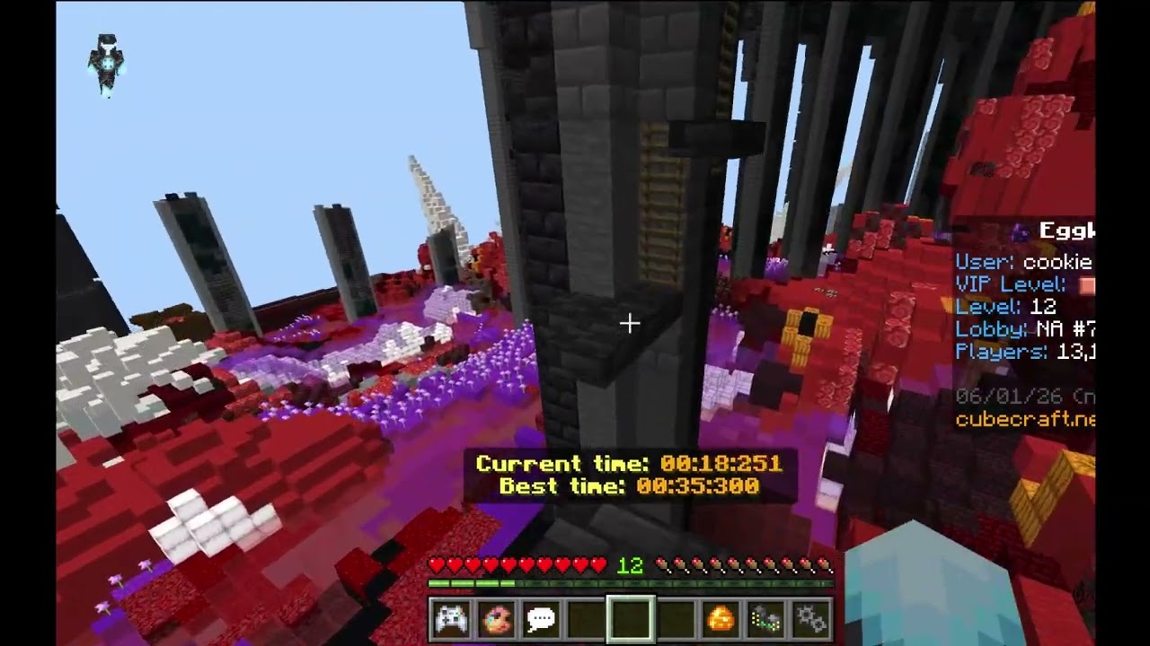 Cubecraft Eggwars Parkour Speedrun 35:100