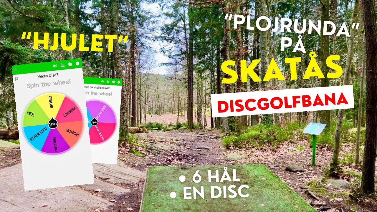 ”Plojrunda” på SKATÅS Discgolfbana i Göteborg - Hjulet bestämmer hål och disc!