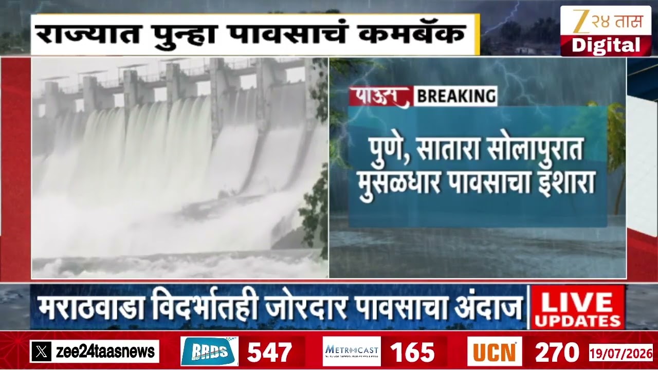 IMD Alert Pune Satara Solapur Ahilyanagar Rainfall | पुणे, सातारा सोलापुरात मुसळधार पावसाचा इशारा