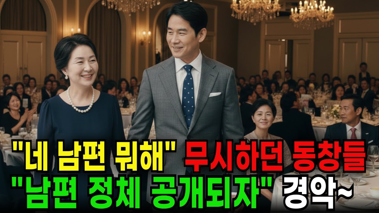 동창회서 10년 무시당한 아내. 남편 정체 알자 동창들 경악..... 동창회에서 참교육 .시니어사연. 동창회.