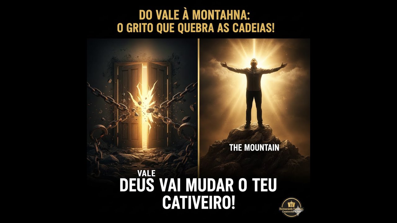 DEUS VAI MUDAR O TEU CATIVEIRO! . . . DO VALE Á MONTANHA O GRITO QUE QUEBRA AS CADEIAS ! . . .