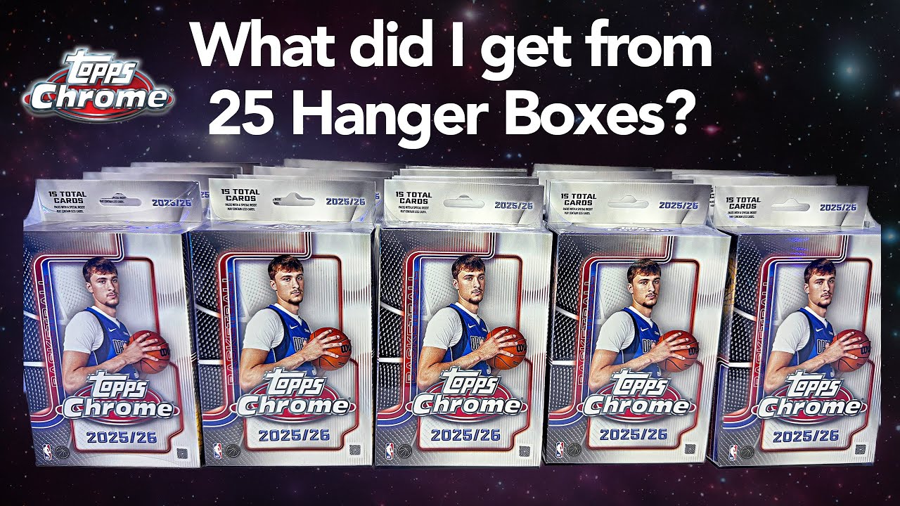 /10 Black Refractor Pulled! Opening 25 packs of Topps Chrome Hanger Boxes - 2025-26 NBA Basketball
