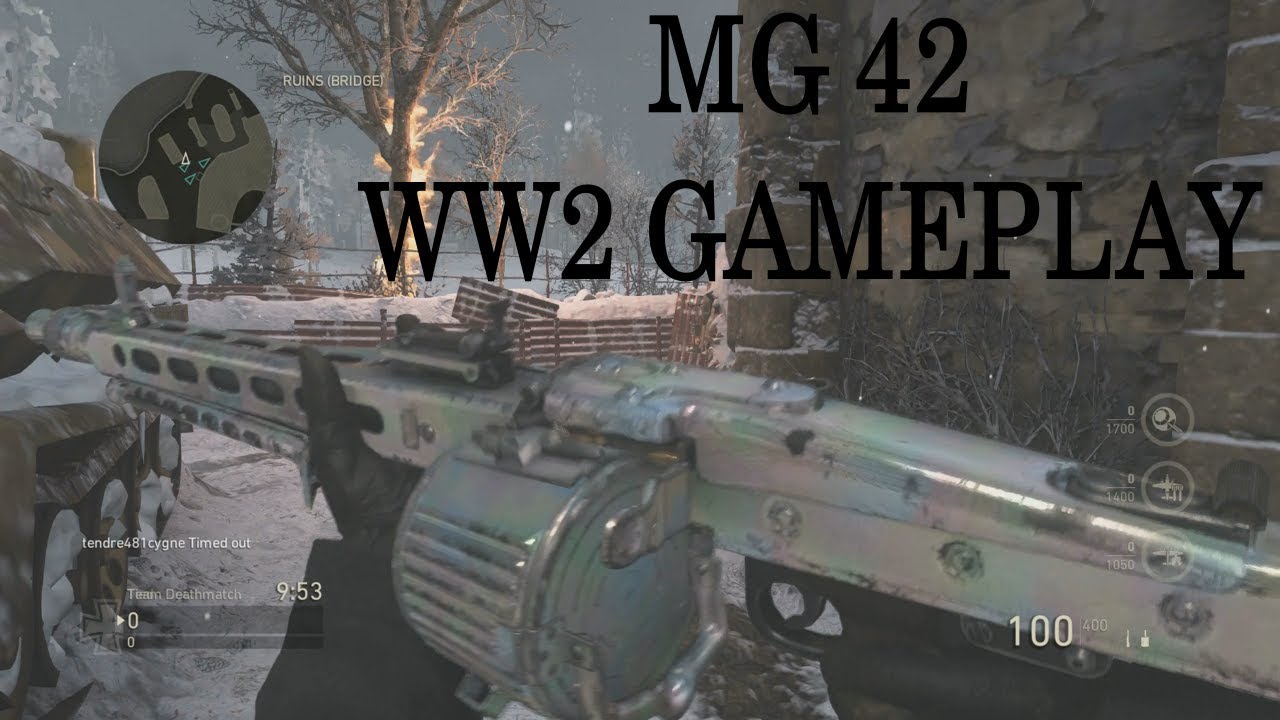 Call of Duty WW2 - Team Deathmatch on Ardennes Forest (MG42) Gameplay (no commentary)