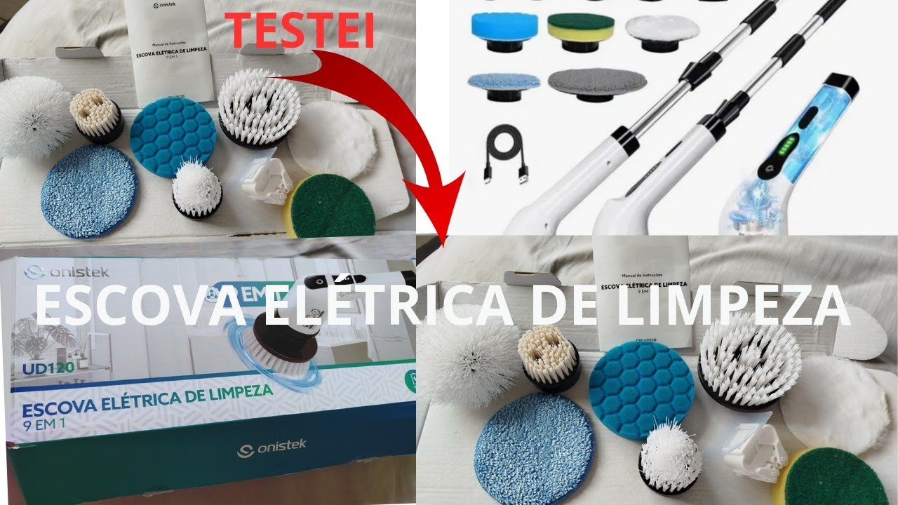 ESCOVA ELÉTRICA De LIMPEZA 9 EM 1-Testei