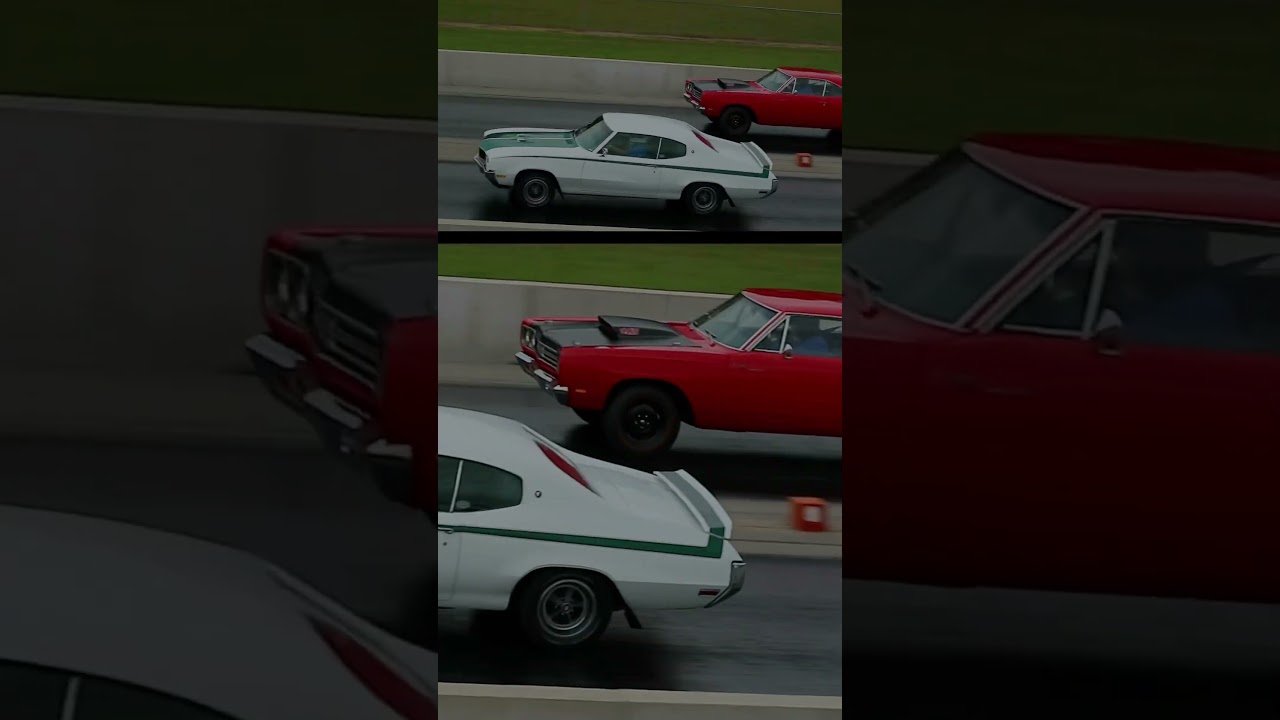 1970 Buick GS 455 vs. 1969 Plymouth Road Runner 440 6 BBL Pure Stock Muscle Car Drag Race #musclecar