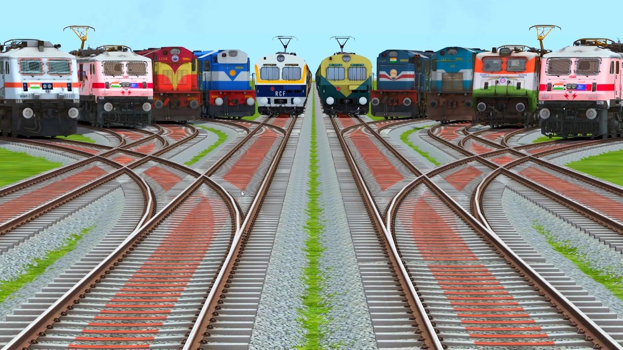 🔟Railgadi Crossing At Bumpy✔️ Railroad | Forked Tracks | railways crossing tracks | #railworks 