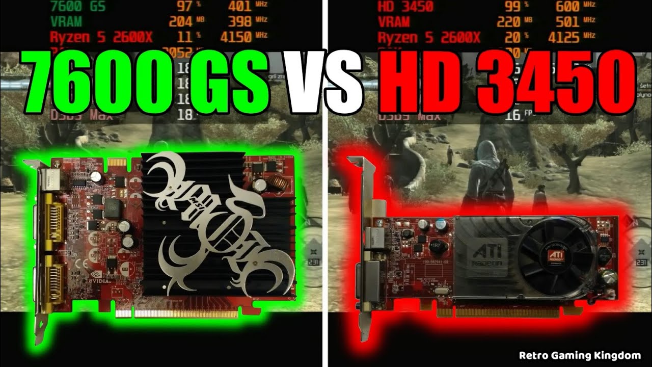 GeForce 7600 GS vs Radeon HD 3450 Test In 6 Games (No FPS Drop - Capture Card)